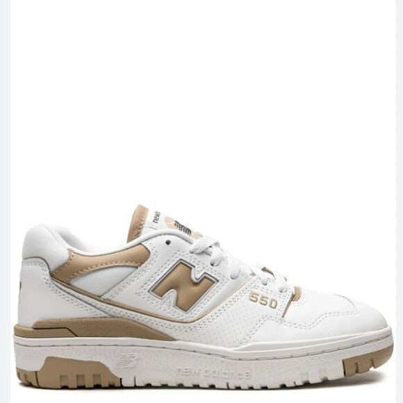 New Balance Shoes - New Balance 550 White Sneakers Beige Tan Gold